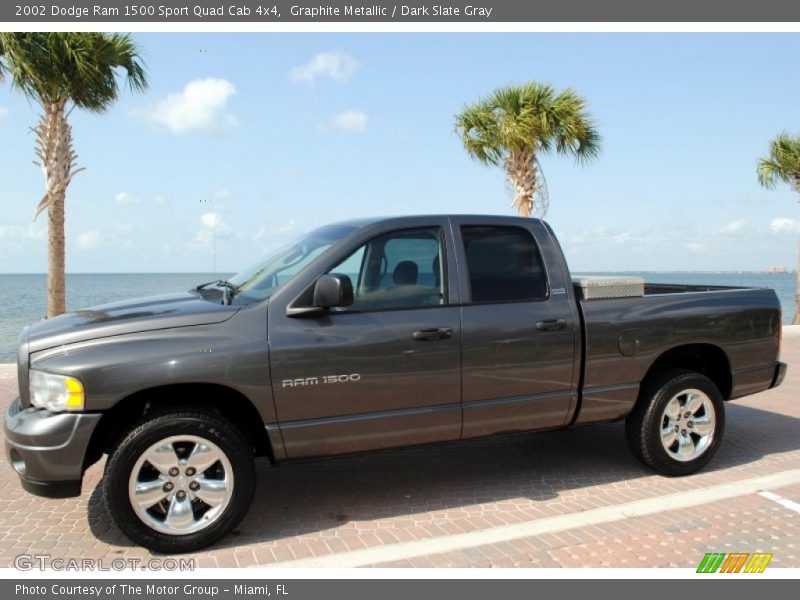 Graphite Metallic / Dark Slate Gray 2002 Dodge Ram 1500 Sport Quad Cab 4x4