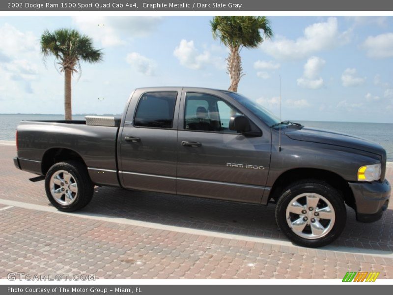 Graphite Metallic / Dark Slate Gray 2002 Dodge Ram 1500 Sport Quad Cab 4x4