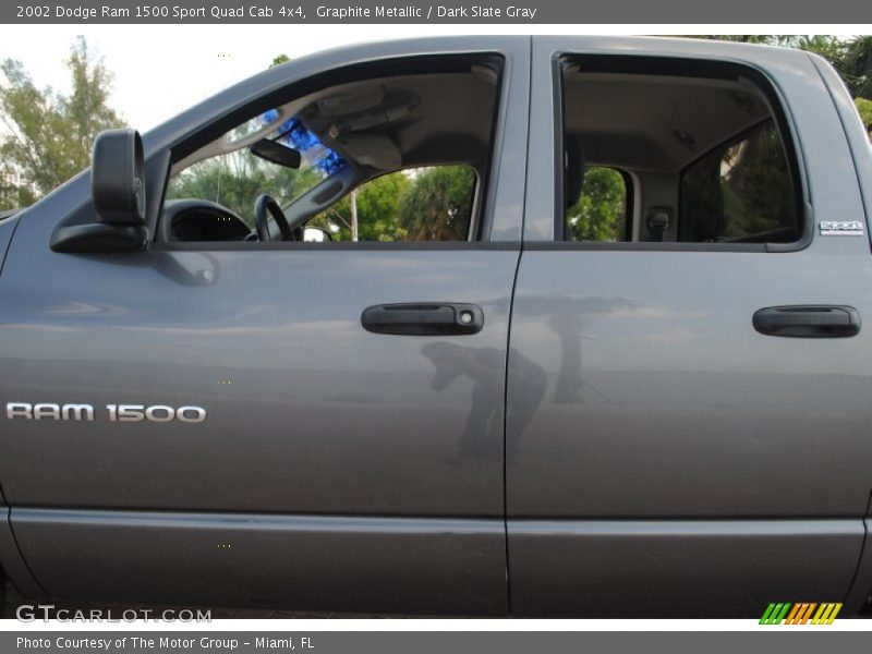 Graphite Metallic / Dark Slate Gray 2002 Dodge Ram 1500 Sport Quad Cab 4x4