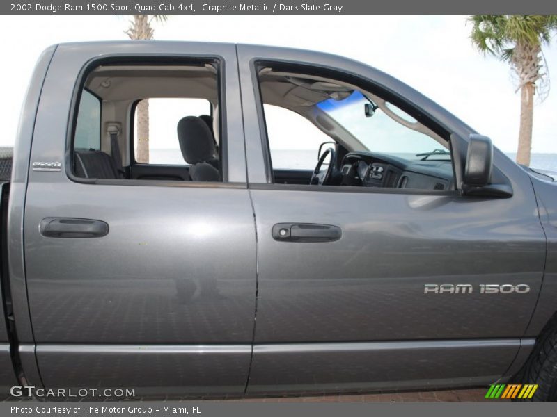 Graphite Metallic / Dark Slate Gray 2002 Dodge Ram 1500 Sport Quad Cab 4x4
