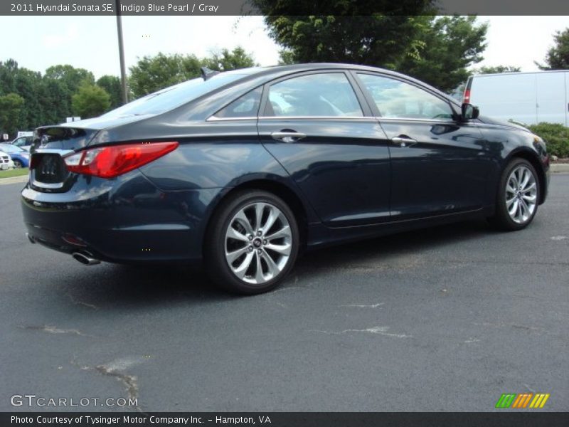 Indigo Blue Pearl / Gray 2011 Hyundai Sonata SE
