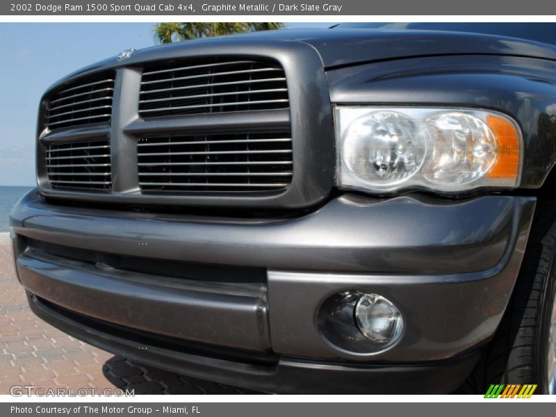 Graphite Metallic / Dark Slate Gray 2002 Dodge Ram 1500 Sport Quad Cab 4x4