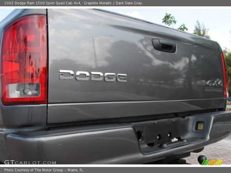Graphite Metallic / Dark Slate Gray 2002 Dodge Ram 1500 Sport Quad Cab 4x4