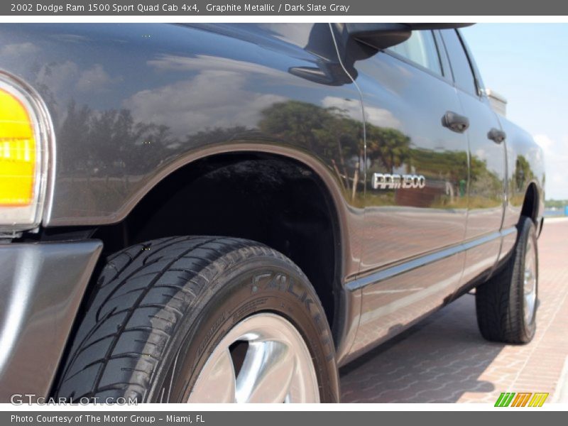 Graphite Metallic / Dark Slate Gray 2002 Dodge Ram 1500 Sport Quad Cab 4x4