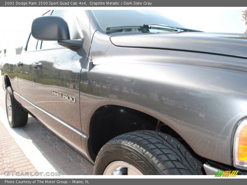 Graphite Metallic / Dark Slate Gray 2002 Dodge Ram 1500 Sport Quad Cab 4x4