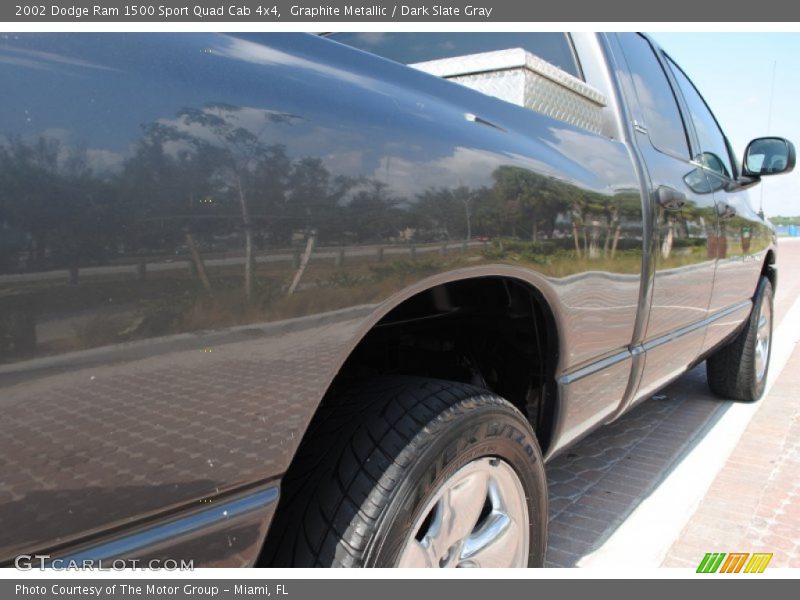 Graphite Metallic / Dark Slate Gray 2002 Dodge Ram 1500 Sport Quad Cab 4x4