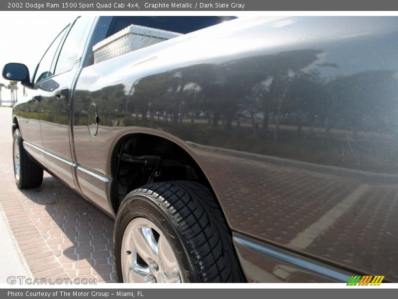 Graphite Metallic / Dark Slate Gray 2002 Dodge Ram 1500 Sport Quad Cab 4x4