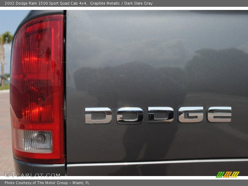 Graphite Metallic / Dark Slate Gray 2002 Dodge Ram 1500 Sport Quad Cab 4x4