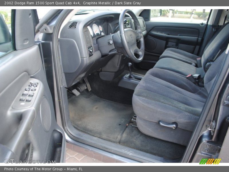 Graphite Metallic / Dark Slate Gray 2002 Dodge Ram 1500 Sport Quad Cab 4x4