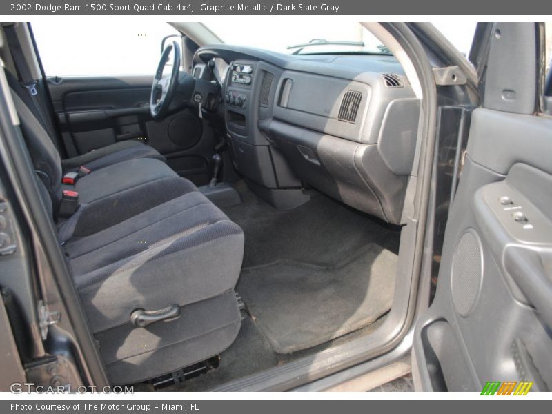 Graphite Metallic / Dark Slate Gray 2002 Dodge Ram 1500 Sport Quad Cab 4x4
