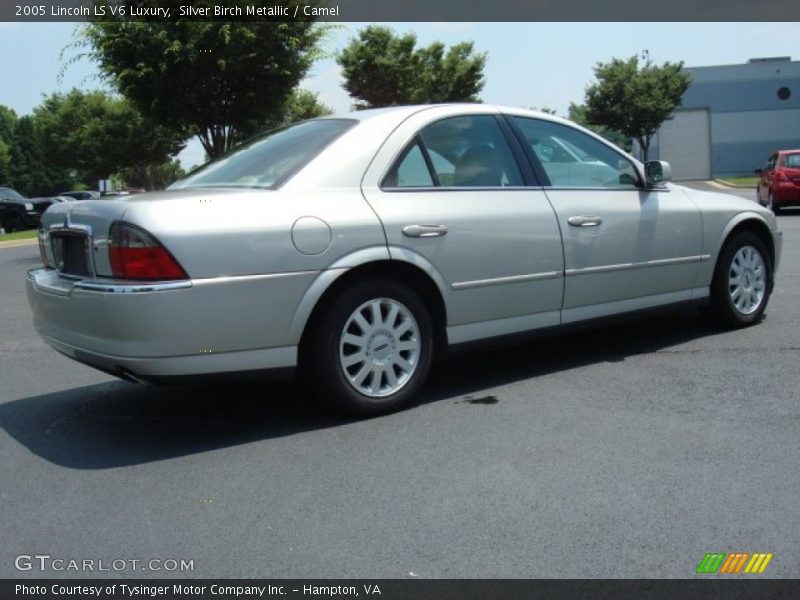 Silver Birch Metallic / Camel 2005 Lincoln LS V6 Luxury
