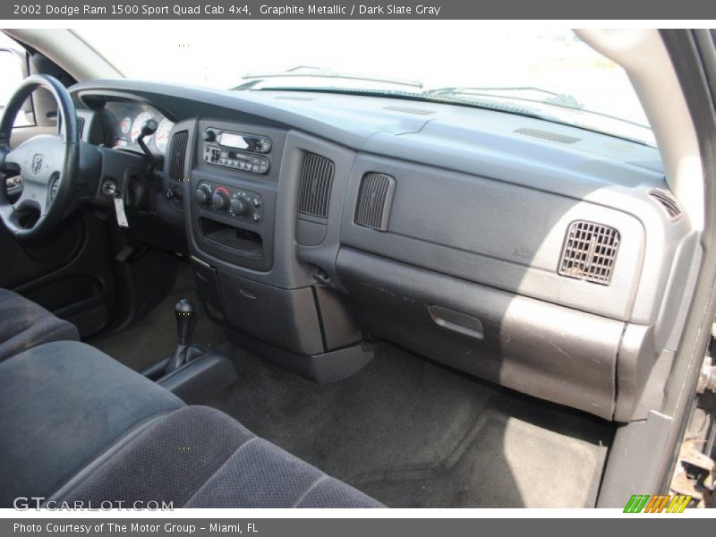Graphite Metallic / Dark Slate Gray 2002 Dodge Ram 1500 Sport Quad Cab 4x4