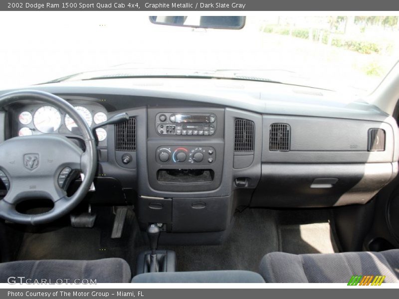 Graphite Metallic / Dark Slate Gray 2002 Dodge Ram 1500 Sport Quad Cab 4x4