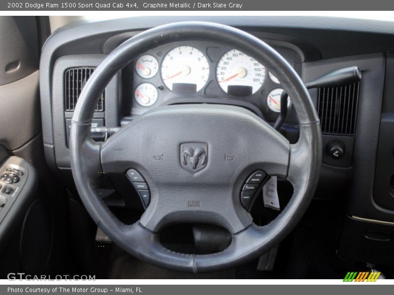 Graphite Metallic / Dark Slate Gray 2002 Dodge Ram 1500 Sport Quad Cab 4x4