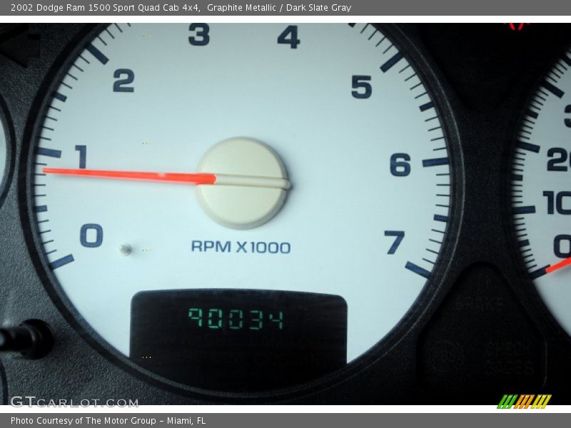 Graphite Metallic / Dark Slate Gray 2002 Dodge Ram 1500 Sport Quad Cab 4x4