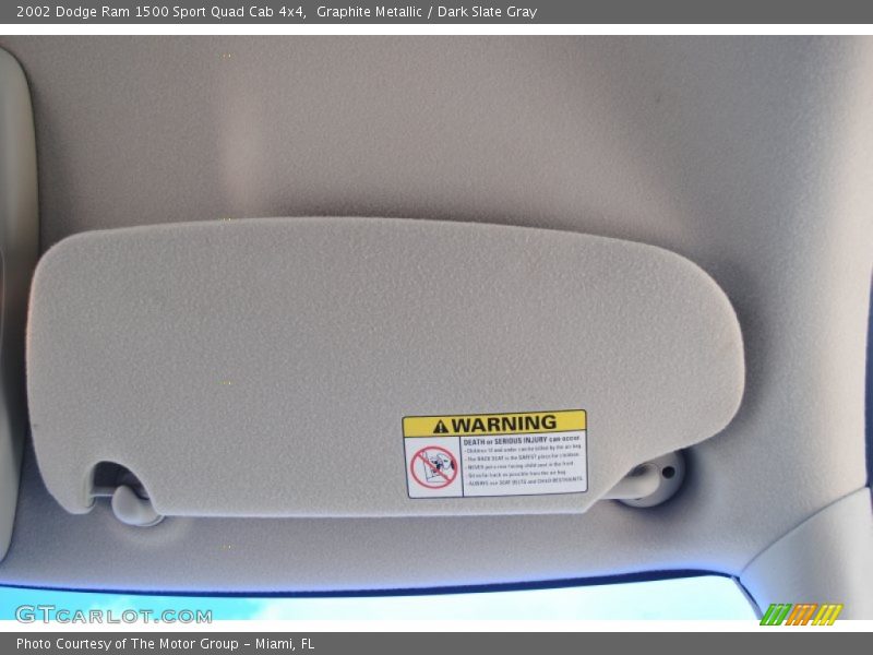 Graphite Metallic / Dark Slate Gray 2002 Dodge Ram 1500 Sport Quad Cab 4x4