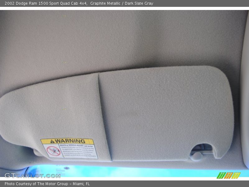 Graphite Metallic / Dark Slate Gray 2002 Dodge Ram 1500 Sport Quad Cab 4x4