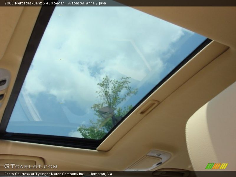 Sunroof of 2005 S 430 Sedan