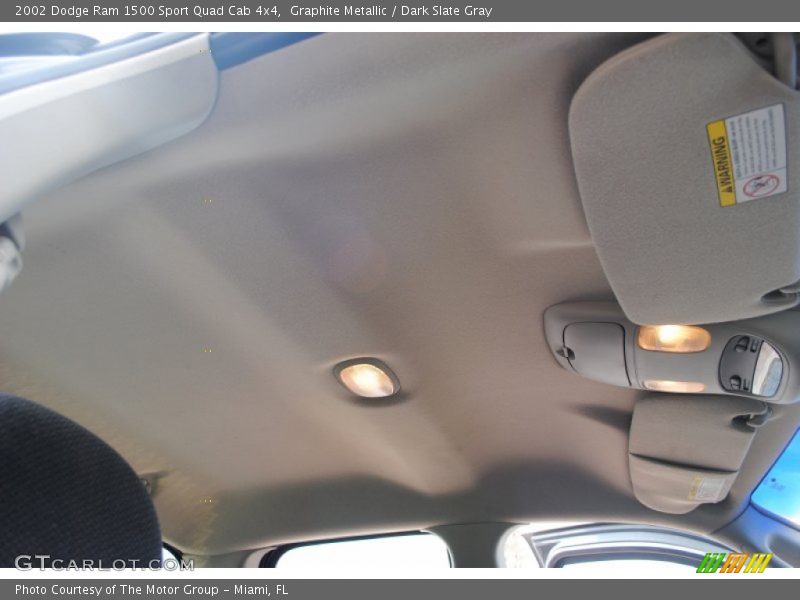 Graphite Metallic / Dark Slate Gray 2002 Dodge Ram 1500 Sport Quad Cab 4x4