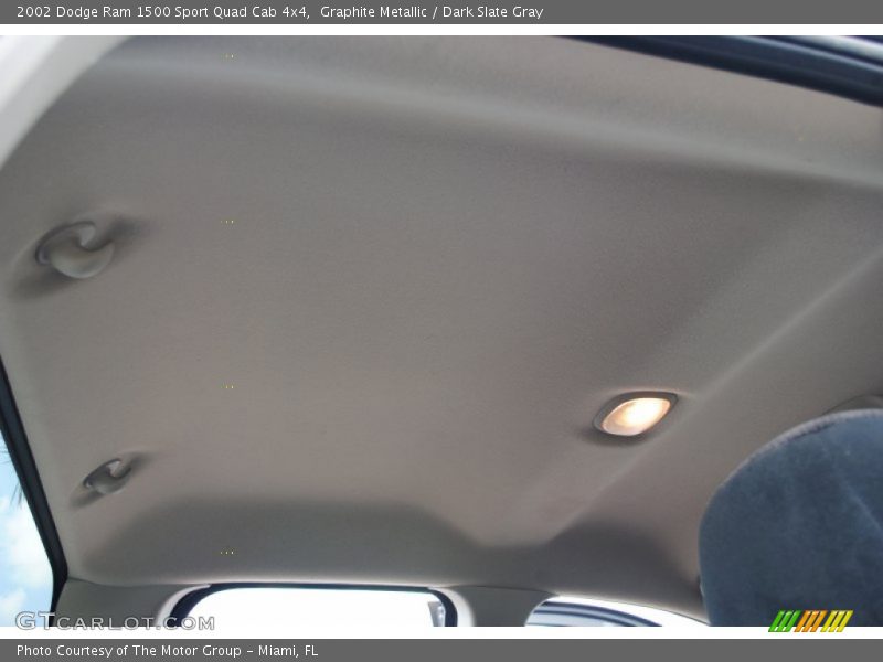 Graphite Metallic / Dark Slate Gray 2002 Dodge Ram 1500 Sport Quad Cab 4x4