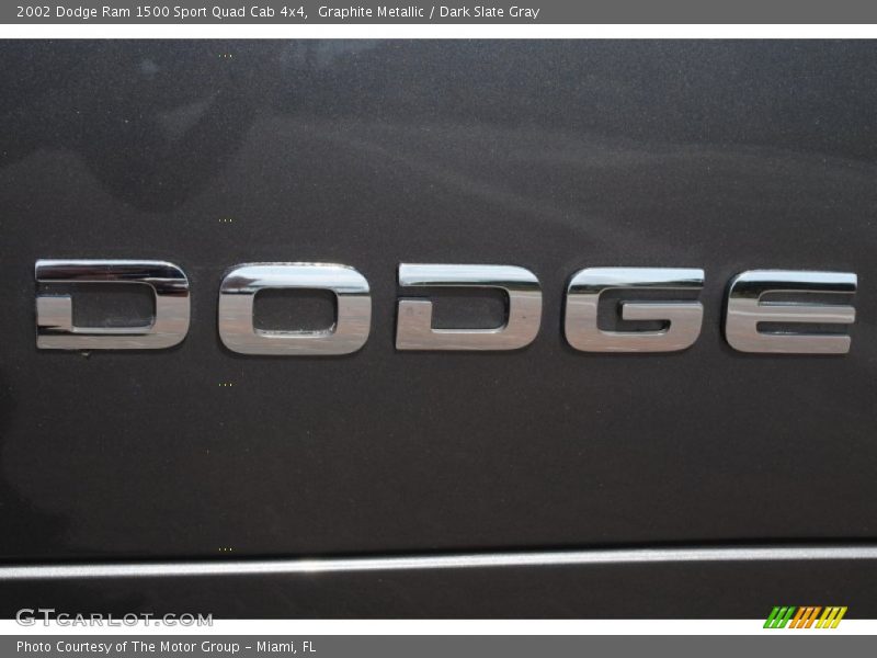 Graphite Metallic / Dark Slate Gray 2002 Dodge Ram 1500 Sport Quad Cab 4x4