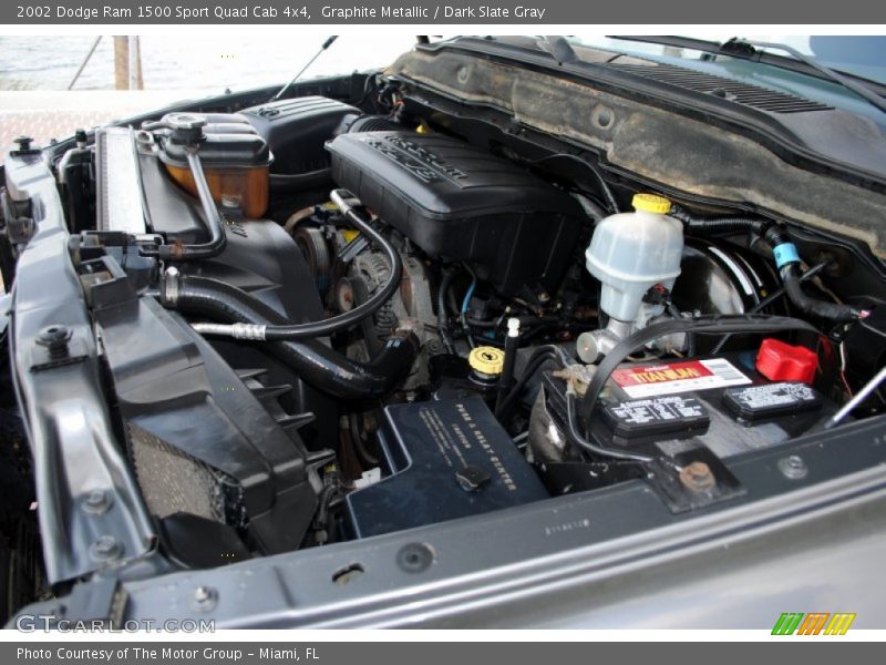 Graphite Metallic / Dark Slate Gray 2002 Dodge Ram 1500 Sport Quad Cab 4x4