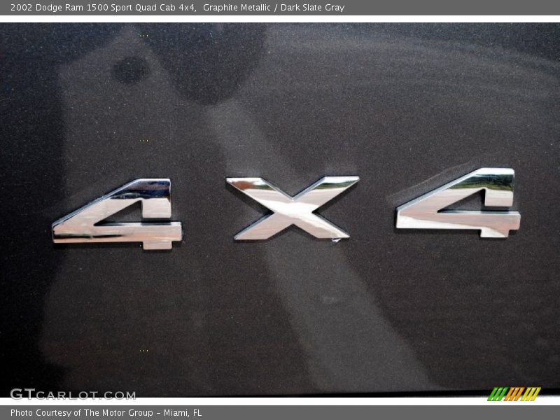Graphite Metallic / Dark Slate Gray 2002 Dodge Ram 1500 Sport Quad Cab 4x4