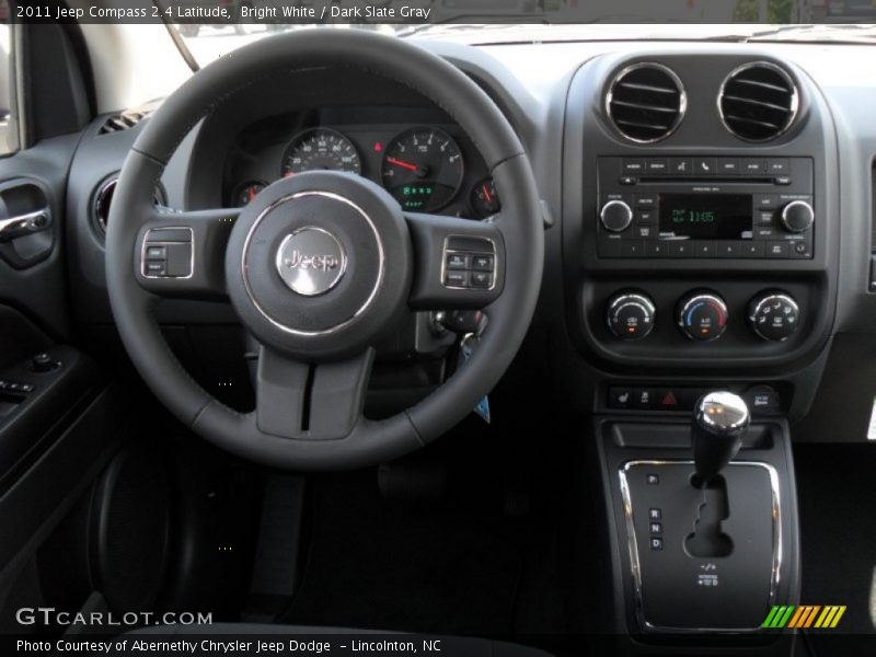 Bright White / Dark Slate Gray 2011 Jeep Compass 2.4 Latitude