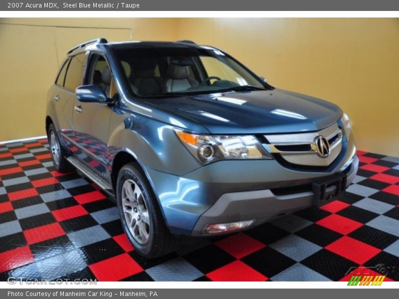 Steel Blue Metallic / Taupe 2007 Acura MDX