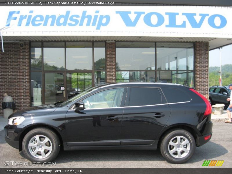 Black Sapphire Metallic / Sandstone Beige 2011 Volvo XC60 3.2