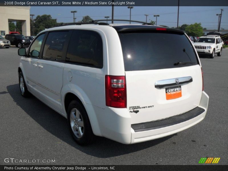 Stone White / Medium Slate Gray/Light Shale 2008 Dodge Grand Caravan SXT