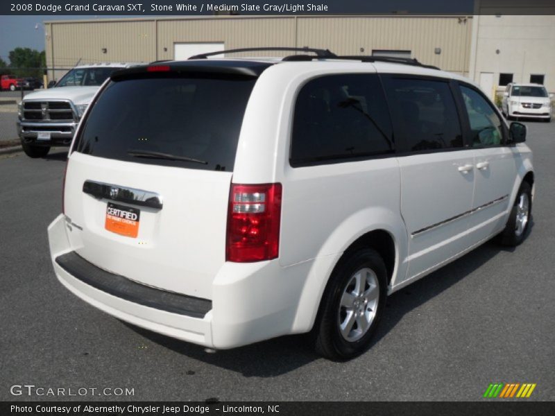 Stone White / Medium Slate Gray/Light Shale 2008 Dodge Grand Caravan SXT