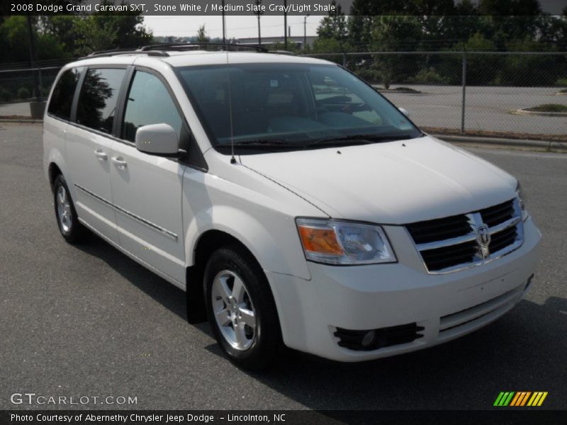 Stone White / Medium Slate Gray/Light Shale 2008 Dodge Grand Caravan SXT