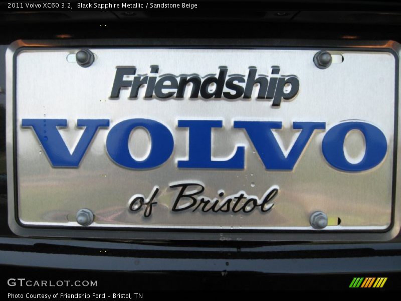 Black Sapphire Metallic / Sandstone Beige 2011 Volvo XC60 3.2