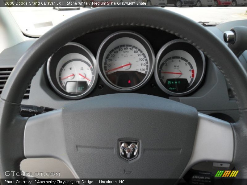 Stone White / Medium Slate Gray/Light Shale 2008 Dodge Grand Caravan SXT