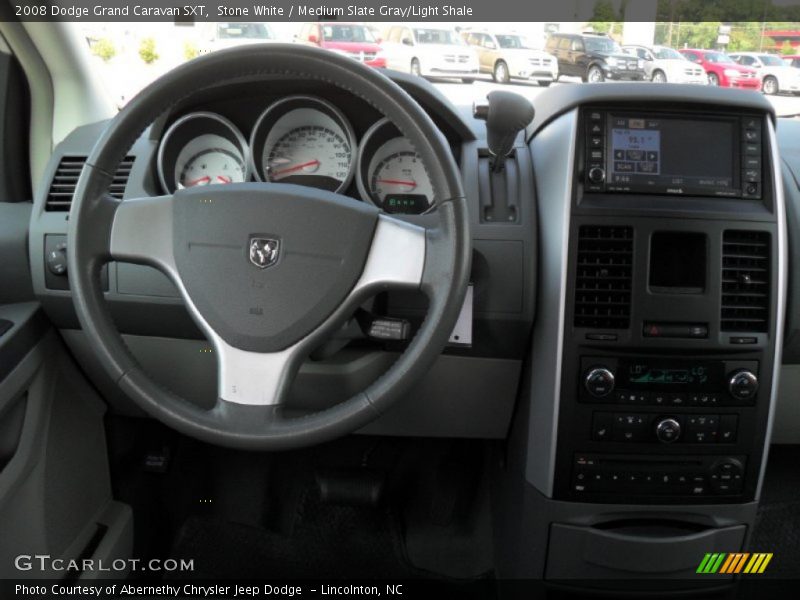 Stone White / Medium Slate Gray/Light Shale 2008 Dodge Grand Caravan SXT