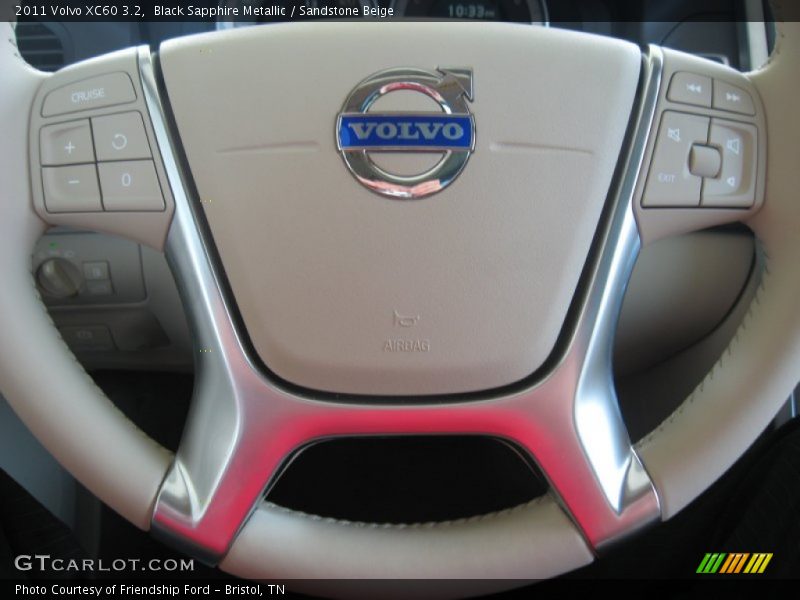 Black Sapphire Metallic / Sandstone Beige 2011 Volvo XC60 3.2