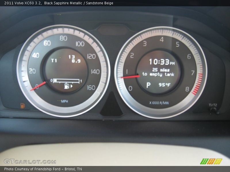 Black Sapphire Metallic / Sandstone Beige 2011 Volvo XC60 3.2