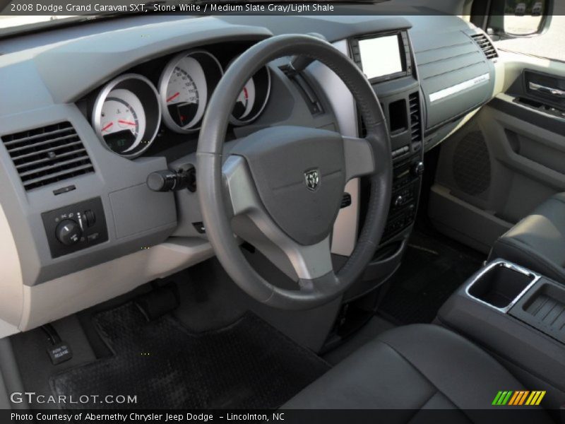 Stone White / Medium Slate Gray/Light Shale 2008 Dodge Grand Caravan SXT