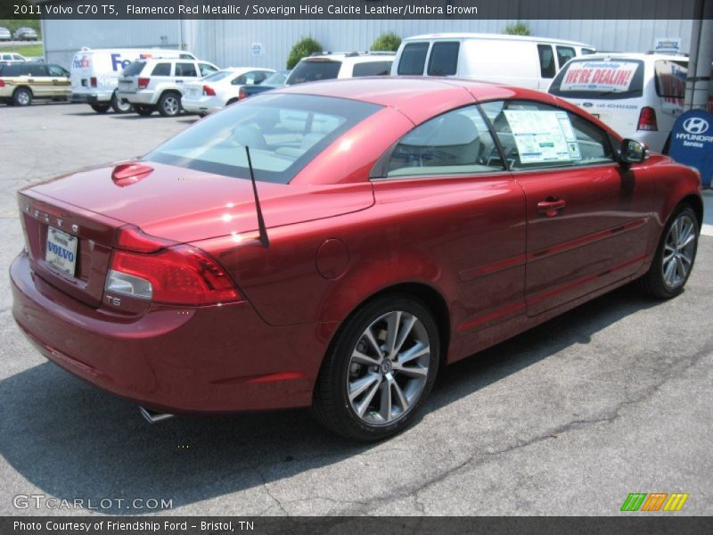 Flamenco Red Metallic / Soverign Hide Calcite Leather/Umbra Brown 2011 Volvo C70 T5
