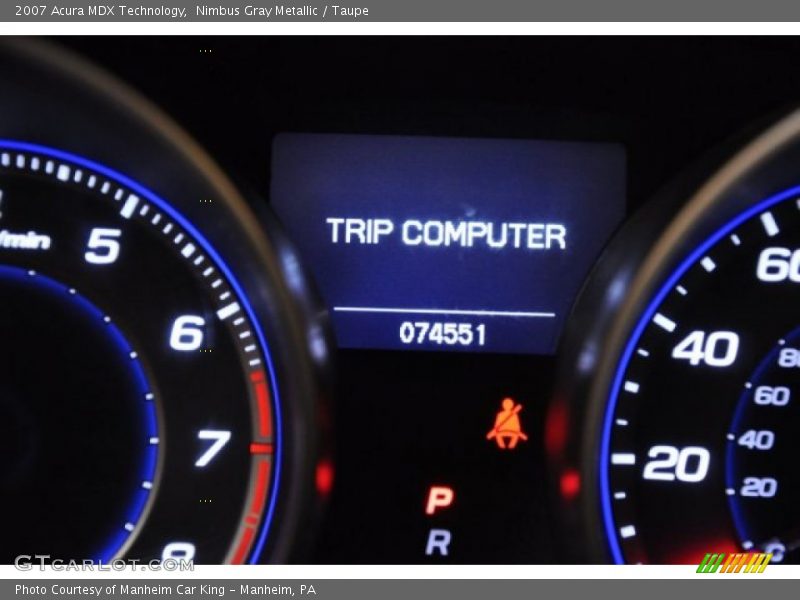 Nimbus Gray Metallic / Taupe 2007 Acura MDX Technology