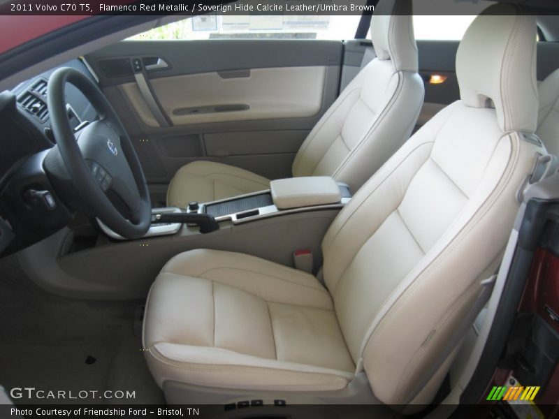 Flamenco Red Metallic / Soverign Hide Calcite Leather/Umbra Brown 2011 Volvo C70 T5