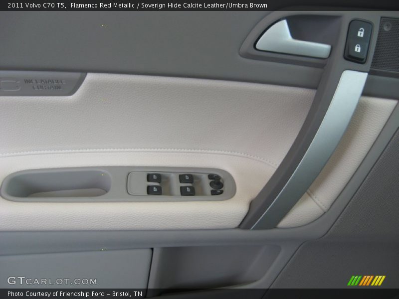 Flamenco Red Metallic / Soverign Hide Calcite Leather/Umbra Brown 2011 Volvo C70 T5