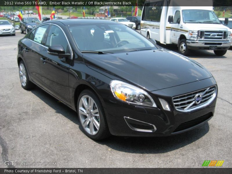 Ember Black Metallic / Off Black/Anthracite Black 2012 Volvo S60 T6 AWD