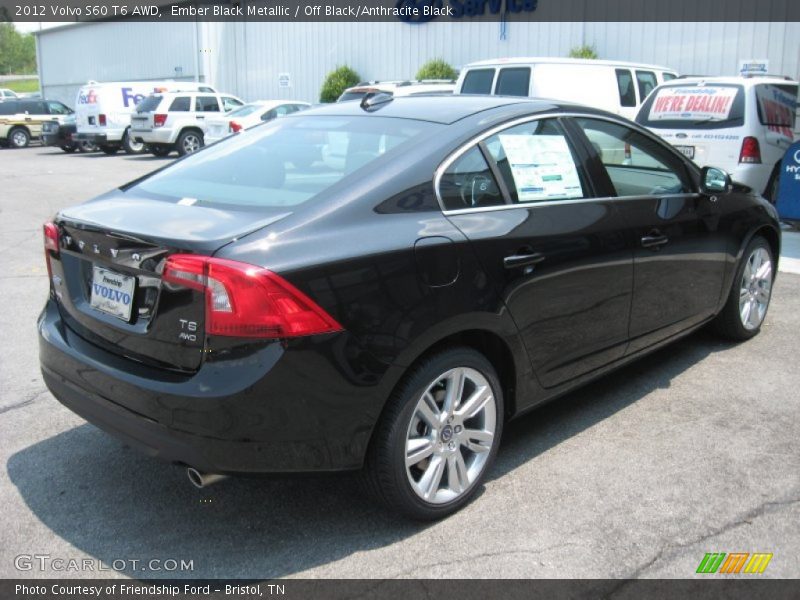 Ember Black Metallic / Off Black/Anthracite Black 2012 Volvo S60 T6 AWD