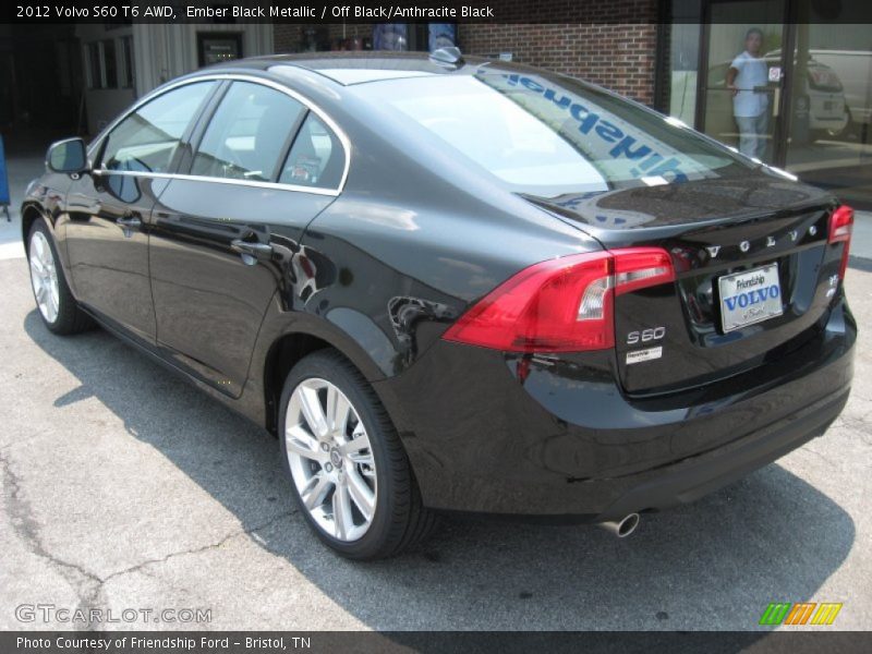 Ember Black Metallic / Off Black/Anthracite Black 2012 Volvo S60 T6 AWD