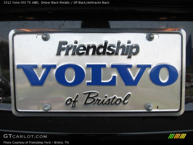 Ember Black Metallic / Off Black/Anthracite Black 2012 Volvo S60 T6 AWD