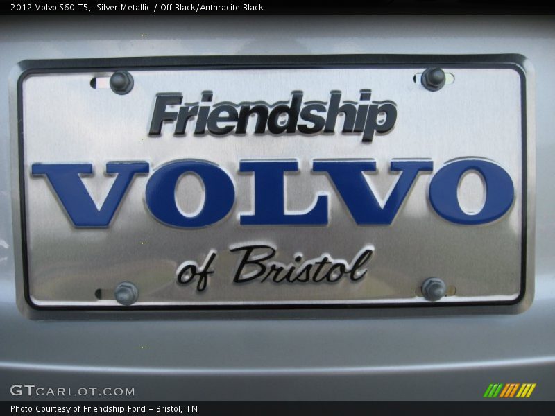 Silver Metallic / Off Black/Anthracite Black 2012 Volvo S60 T5