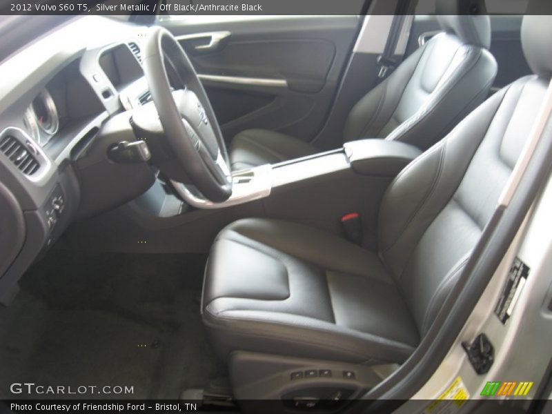 Silver Metallic / Off Black/Anthracite Black 2012 Volvo S60 T5