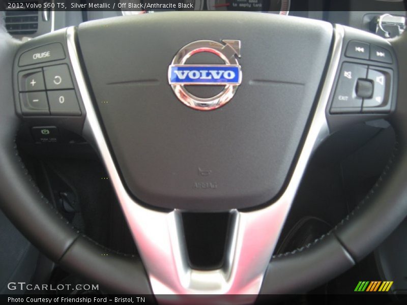 Silver Metallic / Off Black/Anthracite Black 2012 Volvo S60 T5